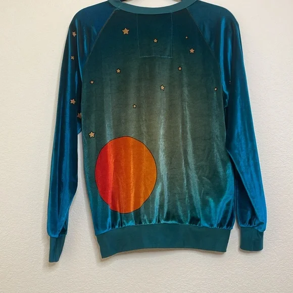 Aviator Nation celestial sun galaxy velvet crew size unisex M rare! - Picture 3 of 5